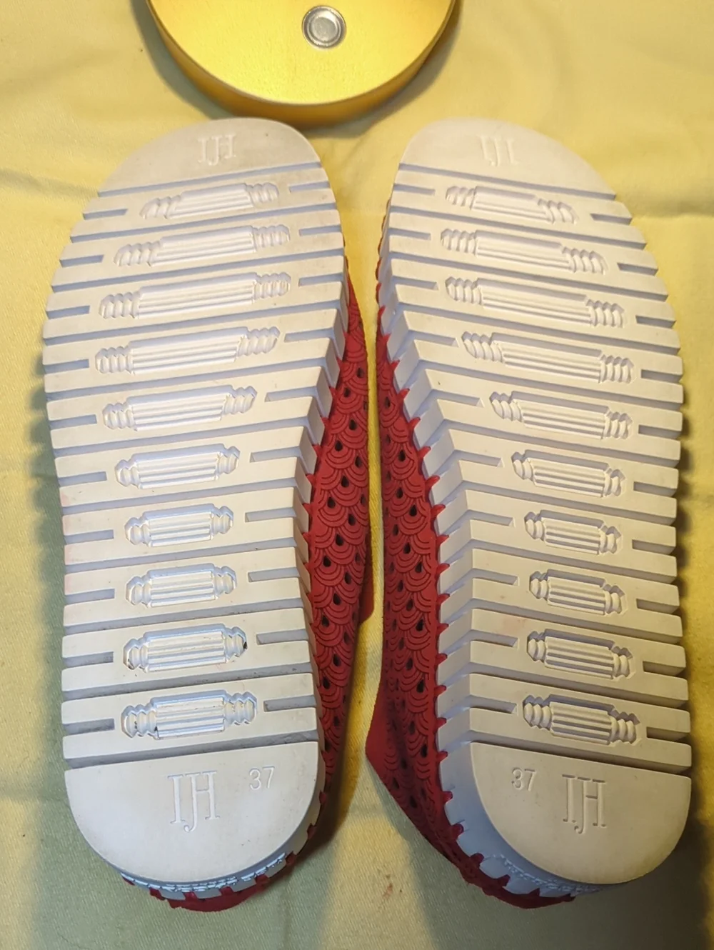 Red Slip-On Isle Jacobsen Shoes w/ Embossed 'TJH' Sole Size 6.5 NOW ONLY $45